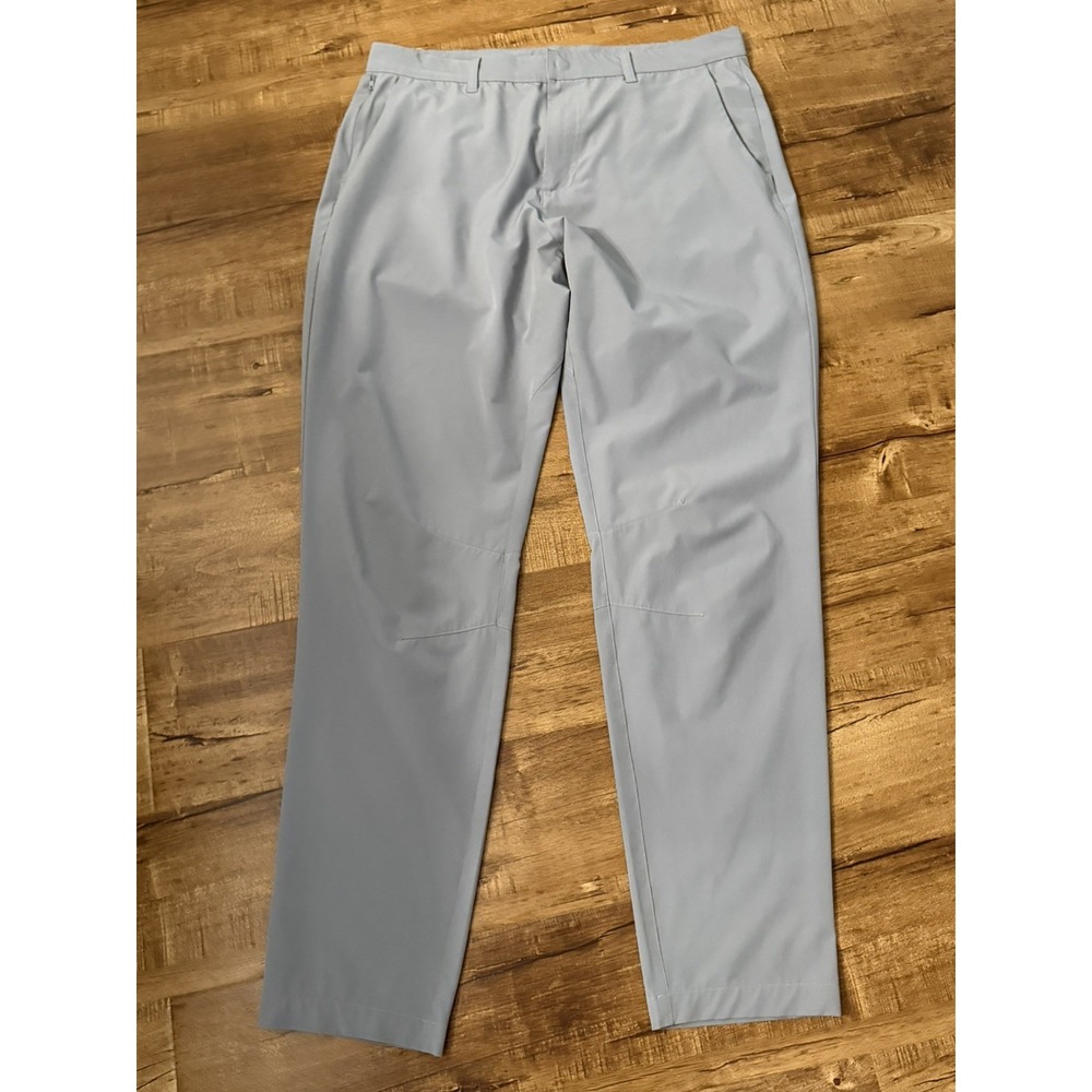 Fabletics Gray Performance Stretch Chino Pants Men's Size 34x34 (Actual 34x32)